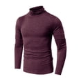 thumbnail image 1 of XZNGL Fall/winter Turtleneck Neck Mens Solid Color Long Sleeves Bottoming Shirt, 1 of 1