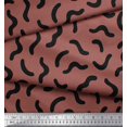 thumbnail image 3 of Soimoi Brown Rayon Fabric Brush Stroke Abstract Decor Fabric Printed Yard 42 Inch Wide, 3 of 3