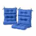 thumbnail image 2 of greendale Home Fashions Coussin de Chaise d'Extérieur à Dossier Haut 44 x 22 Pouces, Ensemble de 2, Bleu, Lot de 2, 2 of 4