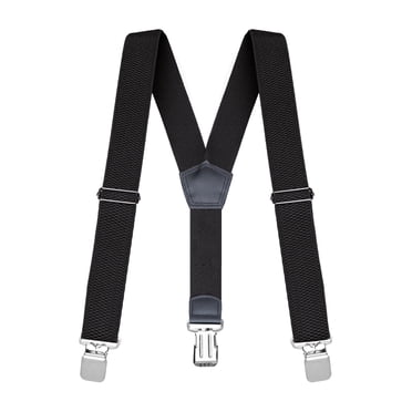 Buyless Fashion Bretelles Texturées Robustes pour Hommes - Sangles Ajustables de 48 Pouces 1 1/4 Pouces - Forme en Y