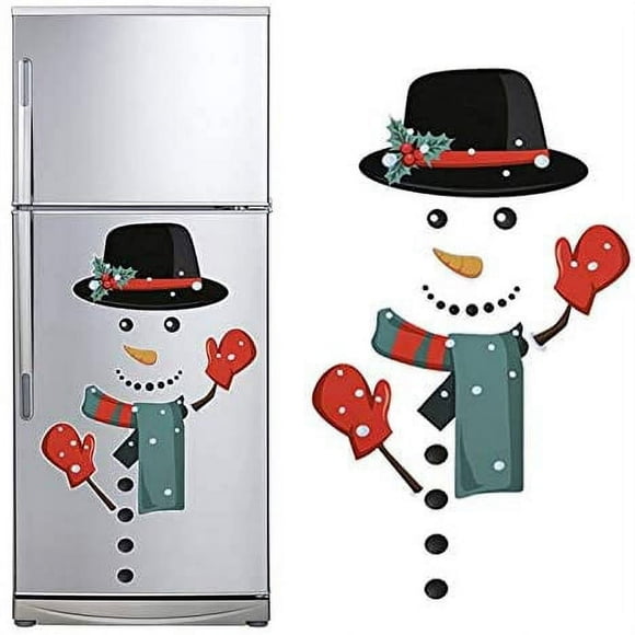 JUNWELL Christmas Fridge Magnets Fridge Magnet Refrigerator Stickers Holiday Halloween Christmas Decorations for Fridge  Metal Door  Kitchen( 1 Set) - Black Hat