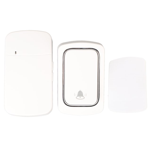 Wireless Doorbell Self Powered Door Bell Voice Intercom ABS Hole Free Installation for Home Room US Plug 100-230V