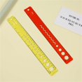 thumbnail image 4 of ZTTD 1 PCS Flexible Ruler Bendable Unbreakable Safe Soft Transparent Clear Shatterproof Clear Rulers Straight Flat Plastic Ruler for Home Office Adults (Type3-Red), 4 of 7