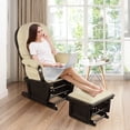 thumbnail image 3 of Costway Baby Nursery Relax  Rocker Rocking Chair Glider & Ottoman Set w/Cushion Beige, 3 of 10