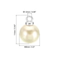 thumbnail image 2 of Unique Bargains Pendentifs Perles Factices 8 mm, Lot de 150 Perles Rondes Imitation Perle, Argent Beige, 2 of 6