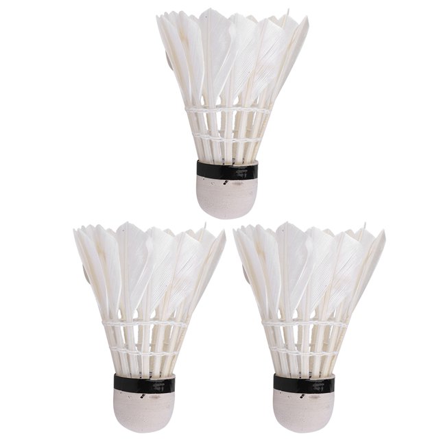Shuttlecock,3pcs Goose Feather Shuttlecocks Badminton Balls Badminton Feather Shuttlecock Sturdy Construction