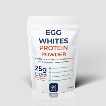 norm Egg White Protein Powder, 500g - Unflavored, Gluten-Free, 16 Servings, 25g Protein