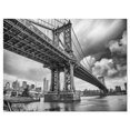 thumbnail image 2 of Pont de Manhattan en Ombre Grise - Impression sur Toile, 2 of 3