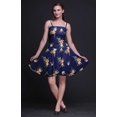 thumbnail image 3 of Bimba Robe Soleil Mini à Taille Smockée pour Femmes à Imprimé Floral, Tenue de Fête d'Été pour les Vacances - Grand, 3 of 5
