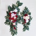 thumbnail image 4 of Langgg Rustic Artificial Flower Swag Handmade Hanging Flowers Backdrop for Parties Arbor Ornament Red, 4 of 9