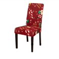 thumbnail image 4 of AMERTEER Christmas Chair Covers Stretch Washable Christmas Chair Protector Slipcovers for Kitchen Home Dining Room, 4 of 6