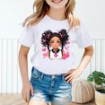 thumbnail image 2 of MEZZALL T-Shirt Graphique Mignon pour Fille, Col Rond, Manches Courtes, Tee d'Été Décontracté, T-Shirts Hauts, Blanc, 13-14 Ans, 2 of 5