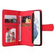 thumbnail image 2 of Case for Samsung Galaxy S21 5G Cover Zipper Pocket Wallet Case Magnetic Protective - Red, 2 of 5