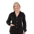 thumbnail image 1 of Silverts Women Fleece Cardigan Open Back Sweater, XL, Black, 1 of 2