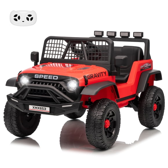 CazToi Voiture Électrique pour Enfants Télécommande Parentale 3 Vitesses 5 Mi/h Suspension à Ressort Lumières DEL Musique Cadeau