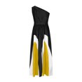thumbnail image 4 of Jusqu'à 65 % de Rabais! Robes d'Été Mode pour Femmes 2024 Grande Taille Col Contraste de Couleurs Jupe Longue avec Patchwork Robe Imprimée à Épaules Dénudées, 4 of 6