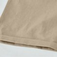 thumbnail image 5 of Summer Cotton Linen Shorts for Women Drawstring Elastic Waist Loose Fit Lounge Long Shorts Knee Length with Pockets, 5 of 5