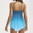 thumbnail image 3 of UPPADA Women's Ruched Tankini Swimsuits V Neck Wrap Tie Back Two Pieces Bathing Suit Adjustable Shoulder Strap Tummy Control Swimwear Swim Top with Bottom Clearance Green,XXXL, 3 of 8