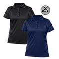 thumbnail image 1 of Blank Activewear Lot de 2 Polos pour Femmes, Tissu de Performance à Séchage Rapide, 1 of 3