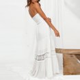 thumbnail image 4 of Hauts Sans Manches pour Femmes Été Femmes Été Décontracté Plage Haut Tube Sans Manches Uni Robe en Dentelle Robe d'Été pour Femmes Plage Hauts Tube pour Femmes Été Robe Haut Tube Femmes, 4 of 8