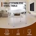 thumbnail image 3 of Commercial-Worktable Folding Workstation Stainless-Steel Heavy-Duty 36 x 24 Inch with 220 lbs Load, Silver Stainless Steel Kitchen Island,Kitchen Work Table, 3 of 7