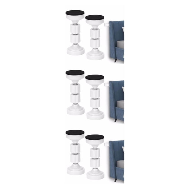 maskred Butée 2 Pcs pour Tête de Lit Grand Application Abordable et Installation Facile Murale Réglable Filetée Cadre de Lit Blanc/7,7-9 cm 3 Ensembles