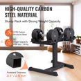thumbnail image 3 of VEVOR Adjustable Dumbbell Stand, Home Fitness Rack and Stand with Media Rack, Safe and Convenient Dumbbell Weight Holder, Compact Dumbbell Storage Rack Perfect for Home Gym Strength Training, 3 of 9