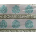 thumbnail image 4 of oneOone Georgette Viscose Fabric Leaves & Lotus Block Printed Craft Fabric BTY 42 Inch Wide, 4 of 4