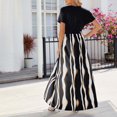 thumbnail image 4 of Meichang Robes Combishorts pour Femmes à Manches Courtes, Col en V, Robes Portefeuille, Taille Haute, Robes Trapèze, Robe Combishort Maxi Fendue pour Fête, Longue Robe d'Été de Plage, 4 of 5