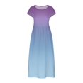 thumbnail image 4 of Robes pour Femmes Été Décontractées Amples Robe d'Été Sans Manches Plage Longue Ample Caftan Robe Maxi avec Poches, 4 of 5
