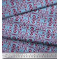 thumbnail image 2 of Soimoi Polyester Crepe Fabric Damask Ethnic Printed Craft Fabric by The Yard 42 Inch Wide, 2 of 3