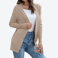 thumbnail image 3 of Womens Open Front Plus Size Chunky Knit Cardigan Sweaters Dressy Long Sleeve Fall Soft Cardigan Outwear with Pockets, 3 of 5