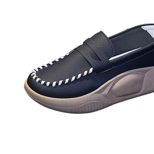 stanreset Chaussures Décontractées pour Femmes Confortables à Enfiler Souples pour Chaussures Décontractées pour Femmes Intérieur Extérieur Marche Noir 39