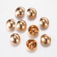 thumbnail image 1 of 2Pcs Alloy Shank Buttons 1-Hole Dome Half Round Light Gold 0.79x0.39 Inch, 1 of 2