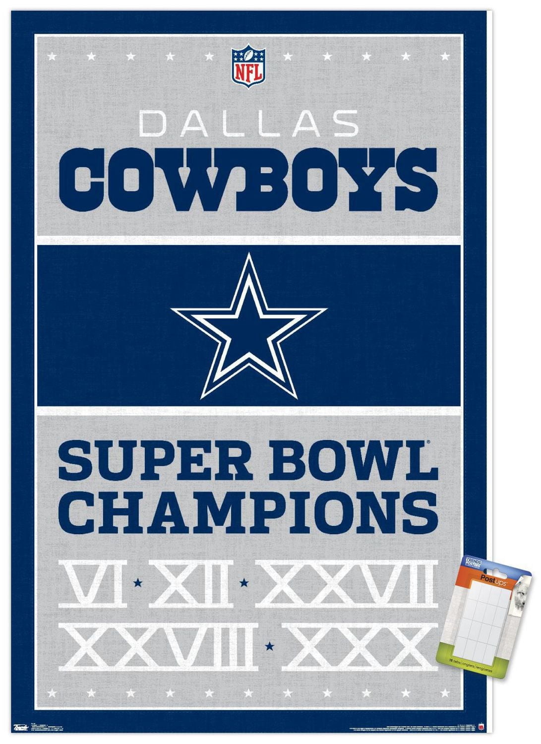NFL Dallas Cowboys - Champions 13 Wall Poster, 22.375" x 34"
