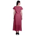 thumbnail image 3 of Moomaya Robe Longue Maxi pour Femmes à Manches Courtes, Robe Formelle/décontractée avec Poches P-TTG, 3 of 6