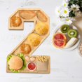 thumbnail image 4 of wycnly Number Tray Fruit Cheese Platter Vegetable Food Wooden Board Large 11.6in Fillable Frame Party Snack Serving Clearance, 4 of 5