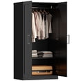 thumbnail image 1 of HOMCOM Modern Armoire Wardrobe Closet, 2 Door Wardrobe Cabinet, Black, 1 of 10