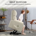 thumbnail image 4 of HOMCOM Lift Chair, Electric Reclining Chair with Side Pocket, Cream White, 4 of 10