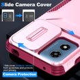 thumbnail image 2 of AutoCovers Rugged Case for Motoroal Moto G Play 4G 2024, Sliding Camera Lens Protector Military Grade Shockproof Bumper Phone Case for Moto G Play 4G 2024, Pink, 2 of 7