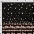thumbnail image 1 of Soimoi Black Modal Satin Fabric Floral Panel Print Sewing Fabric BTY 42 Inch Wide, 1 of 5