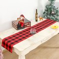 thumbnail image 2 of fastboy Christmas Table Mat Xmas Grid Strip Simple Style Drink Coaster Waterproof Home Decor Kitchen Placemats Tablecloth New Year, 2 of 6