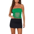 thumbnail image 1 of Fortune Women Tube Top Strapless Backless Tulle Patchwork Vest, 1 of 9
