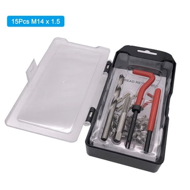 15Pcs M14 x 1.5 Thread Repair Kit Helicoil Compatible 14mm Damaged Threads