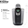 thumbnail image 2 of Keurig C K-Elite Maker, Single Serve K-Cup Pod Brewer, with Iced Coffee Capability, Extra Included, 75oz, Brushed Silver Plus Filter Bundle, 2 of 6