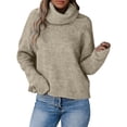 thumbnail image 2 of EGNMCR Chandails pour Femmes Chandail d'Hiver de Noël à Col Rond Manches Longues Tricoté Ample, 2 of 6