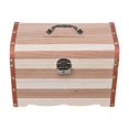 thumbnail image 2 of jifeng Piggy Bank Decor Memory Hobby Preservation Keepsakes Box Wood Treasure Chest, 2 of 9