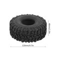 thumbnail image 2 of 4pcs RC Crawler Pneu, 1,9 / 2,2 Pouces Universel Résistant à l'Usure RC Crawler Pneu de Caoutchouc de Voiture Pneu de Roue Pratique, 2 of 8