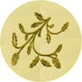 thumbnail image 1 of Ahgly Company Tapis d'Intérieur Lavable en Machine Carré Transitionnel Jaune Soleil, 3 Pieds Carré, 1 of 7