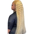 thumbnail image 2 of Lace Front Wig Transparent Frontal Glueless Human Hair for Black Women, 2 of 8